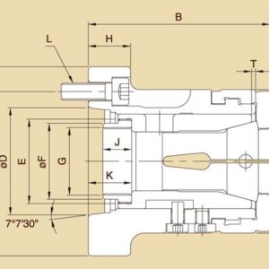 Изображение товара - Цанговый гидравлический токарный патрон 112 мм CK30A4