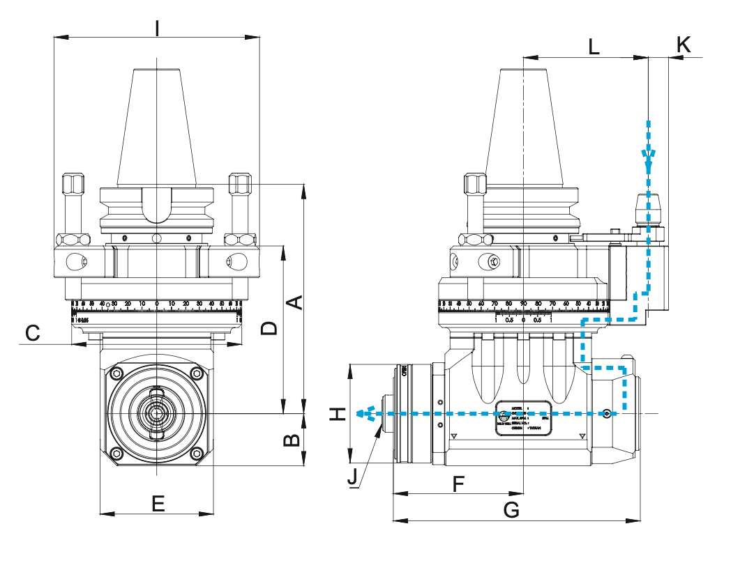 Изображение товара - Многоблочная угловая головка AHK-BT50-B2-1