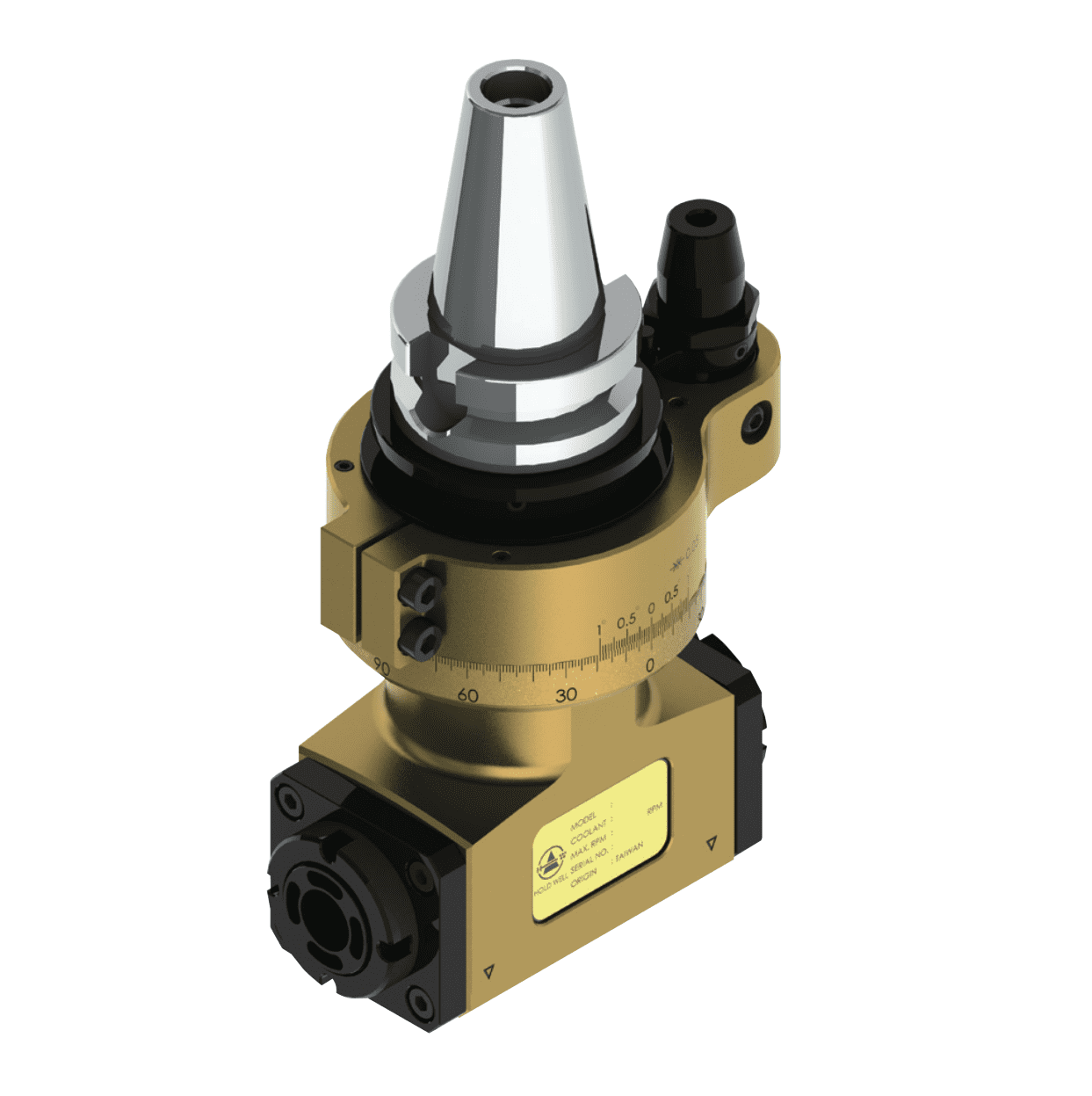 Двусторонняя угловая головка 90° AHL-CAT40-H1.65