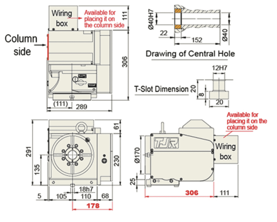 Изображение товара - Поворотный стол с ЧПУ TJR AR-170B 170 мм