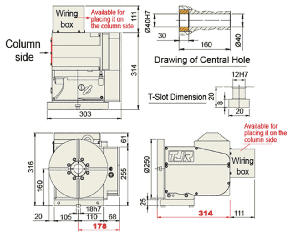 Изображение товара - Поворотный стол с ЧПУ AR-250B 250 мм