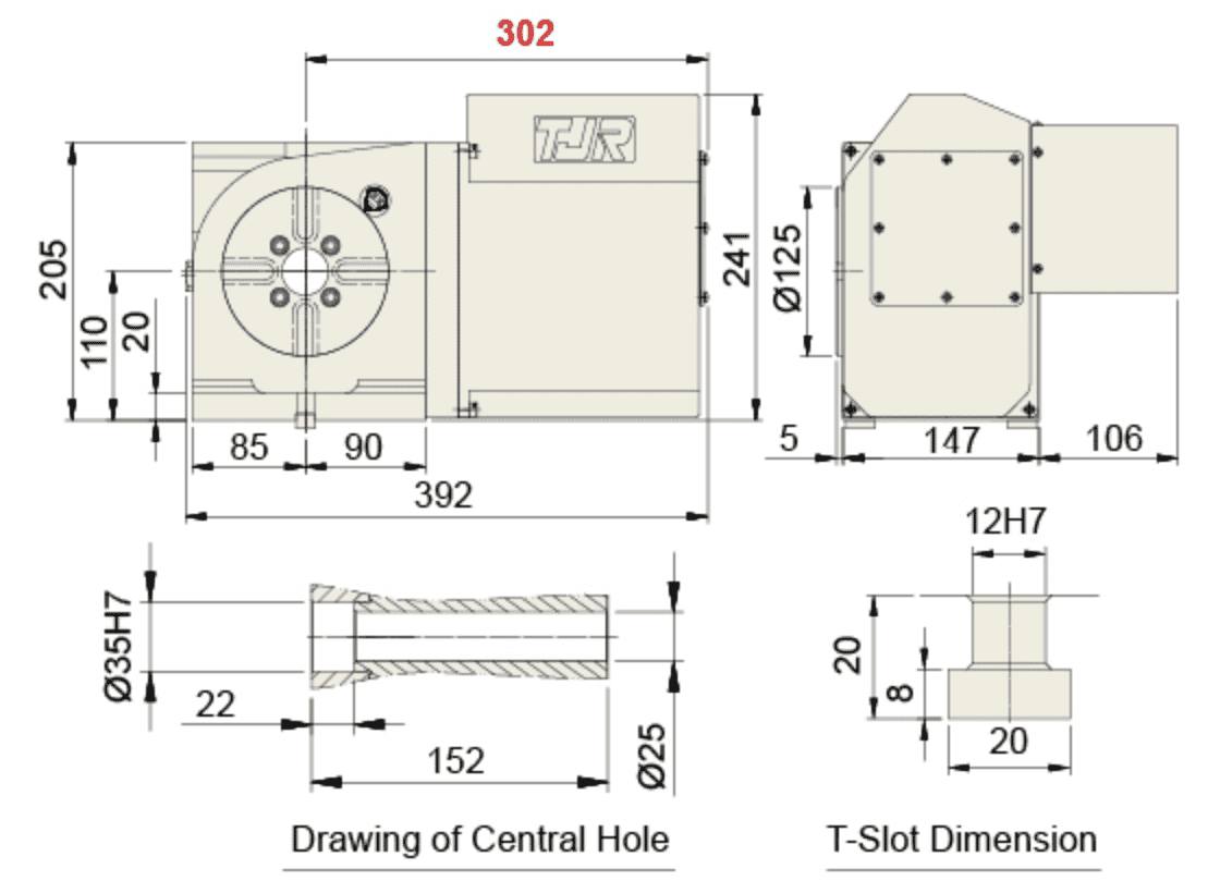 Изображение товара - Поворотный стол с ЧПУ TJR AR-125R 125 мм