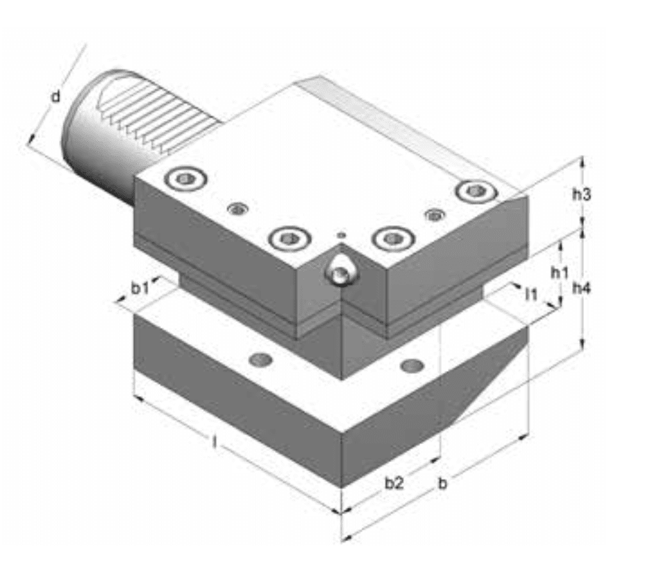 Изображение товара - Радиально – осевой держатель инструмента левый B1/C1-40x25x100