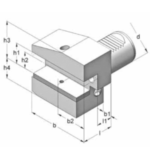 Изображение товара - Держатель инструмента B3 50x32x55 накладной, радиальный, правый