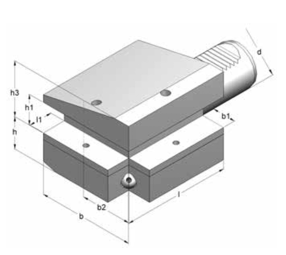 Изображение товара - Радиально – осевой держатель инструмента правый накладной B1/C1-50x32x120