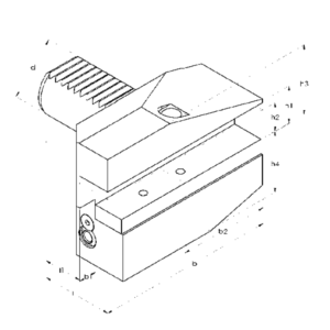 Изображение товара - Держатель инструмента B8 40x25x44 радиальный обратный, длинный, левый
