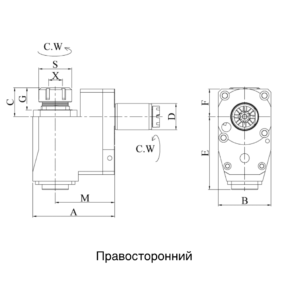 Изображение товара - VDI20-ER16 Радиальный сверлильно-фрезерный приводной блок со смещением BL20MT1660
