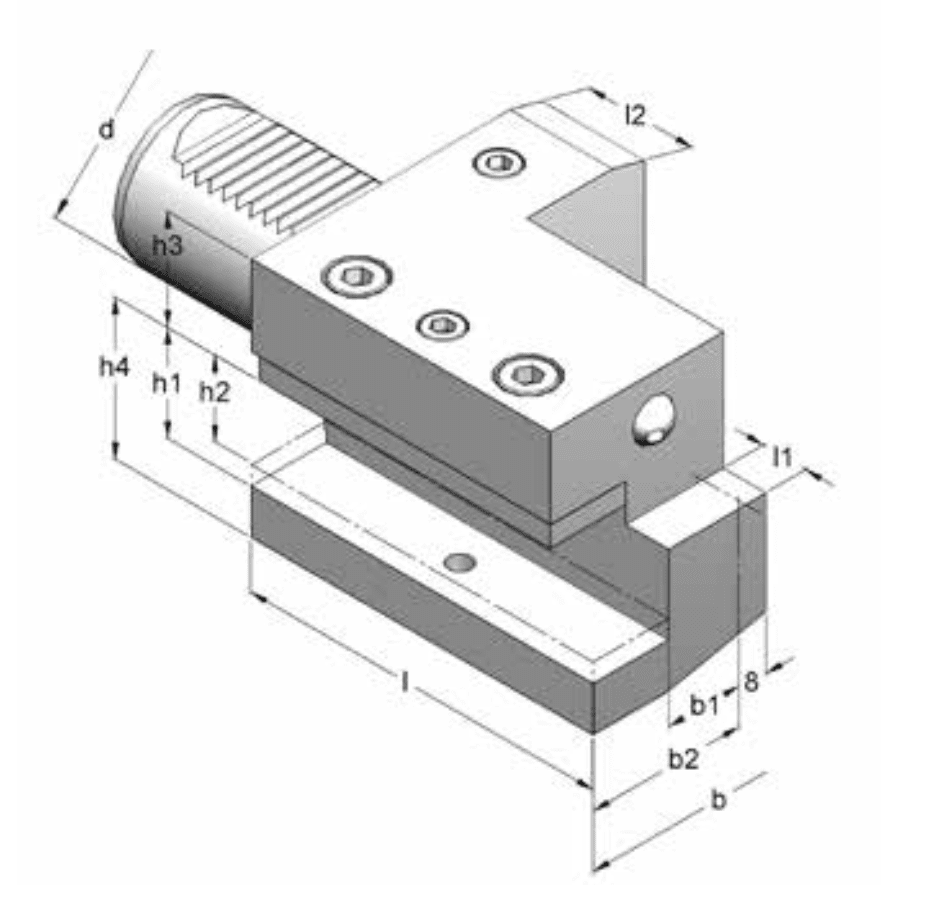 Изображение товара - Держатель инструмента тип C2 30x20x75 осевой, левый, короткий