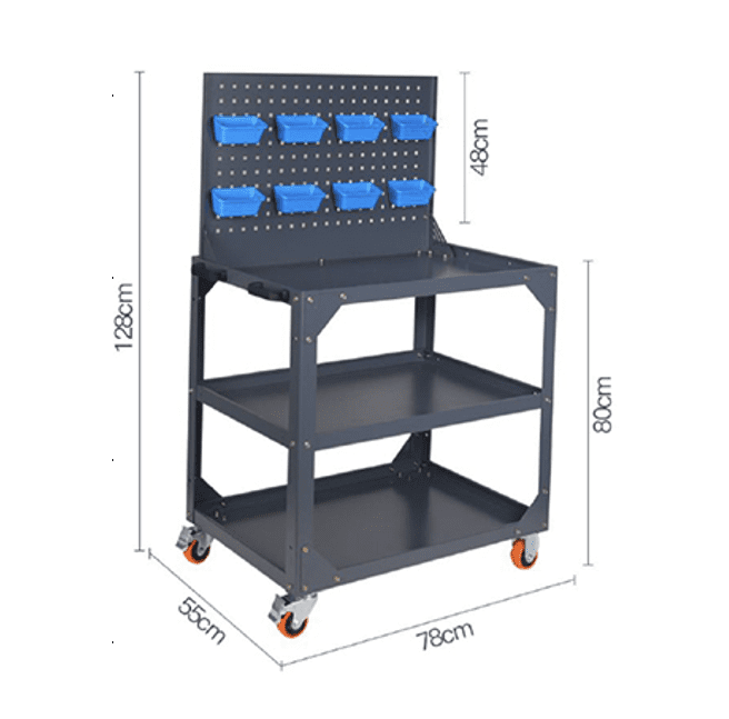Тележка инструментальная передвижная, 3 полки (арт. C4-021)