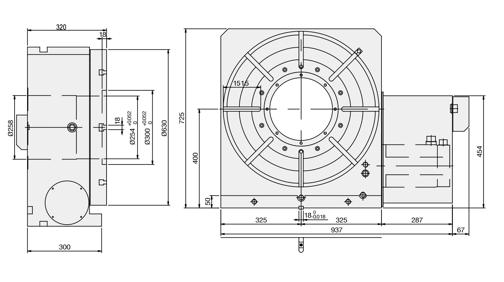 Изображение товара - Поворотный стол GSA CNC-630R
