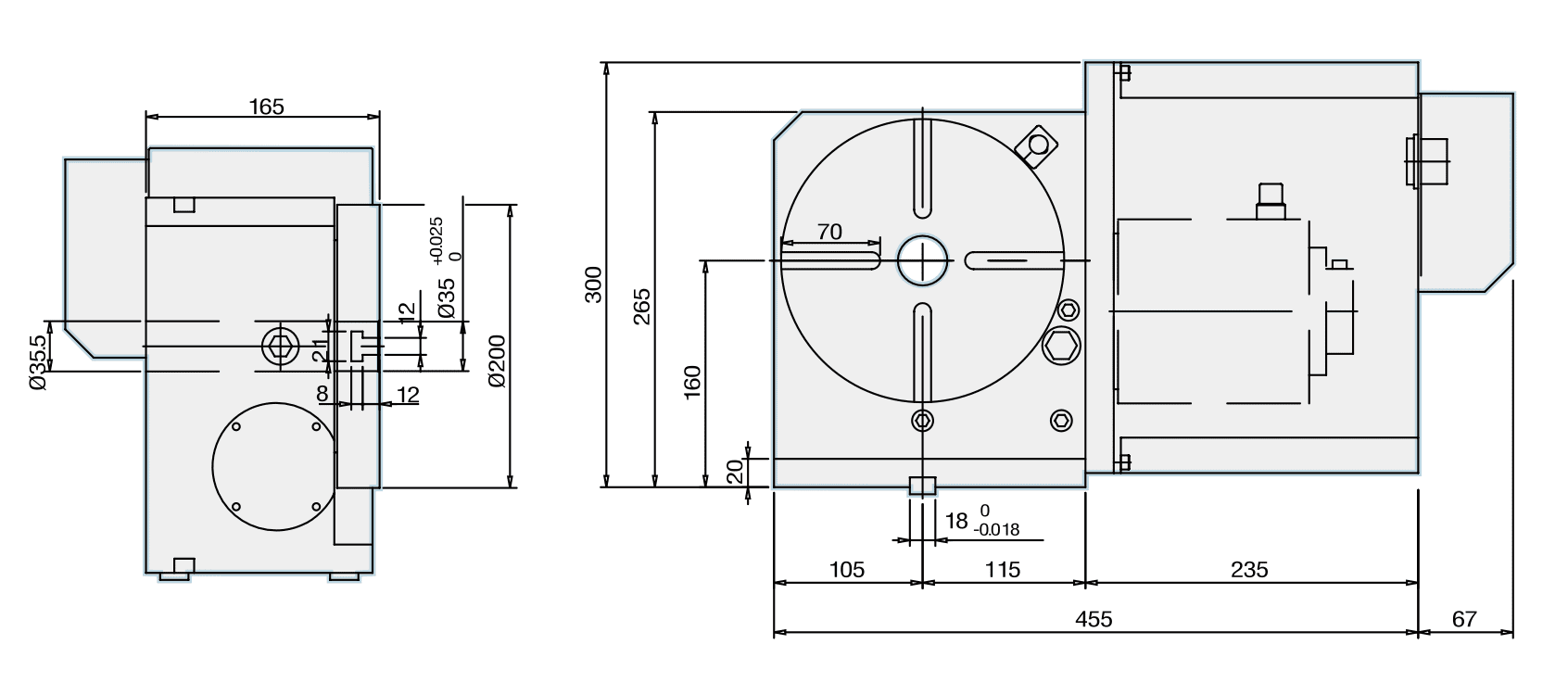 Изображение товара - Поворотный стол GSA CNC-200R