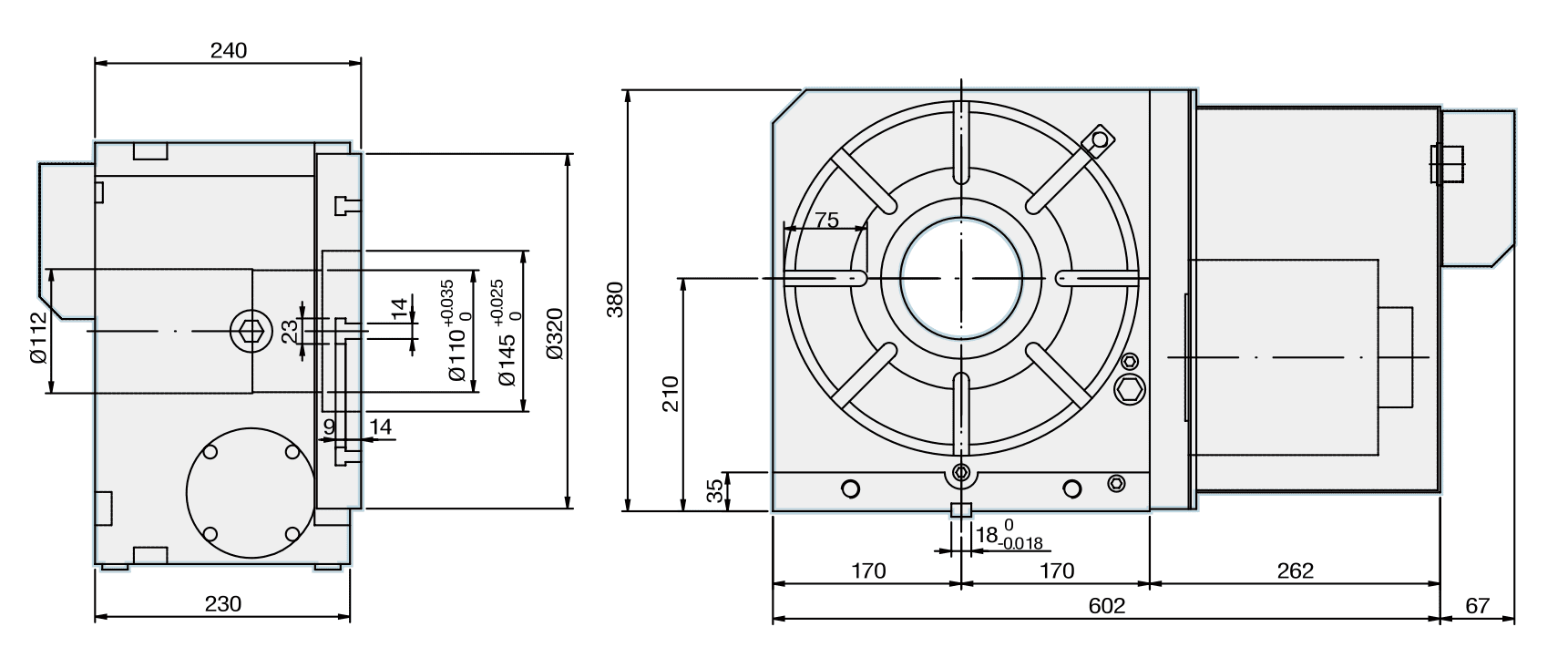 Изображение товара - Поворотный стол GSA CNC-320R