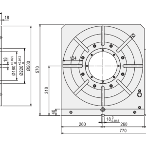 Изображение товара - Поворотный стол GSA CNC-500R