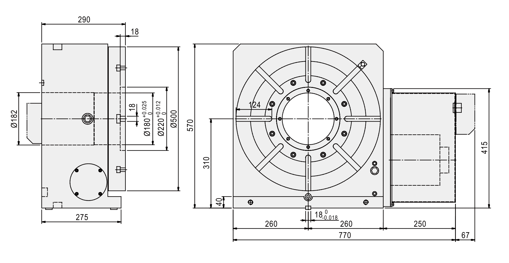 Изображение товара - Поворотный стол GSA CNC-500R