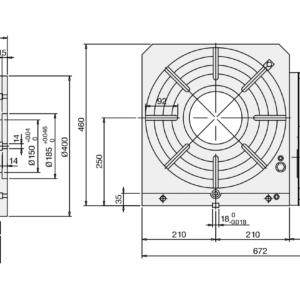 Изображение товара - Поворотный стол GSA CNC-400R