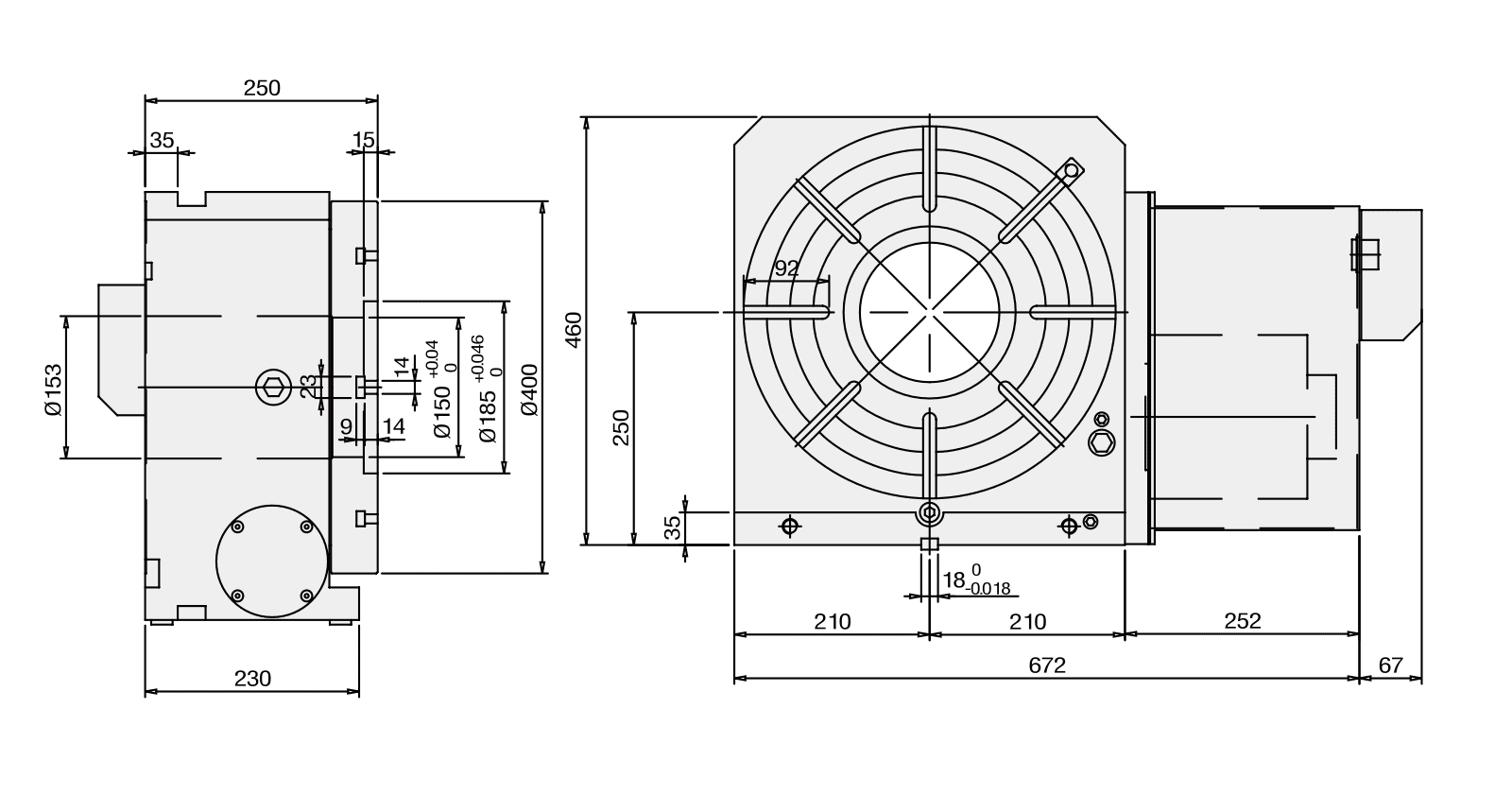 Изображение товара - Поворотный стол GSA CNC-400R