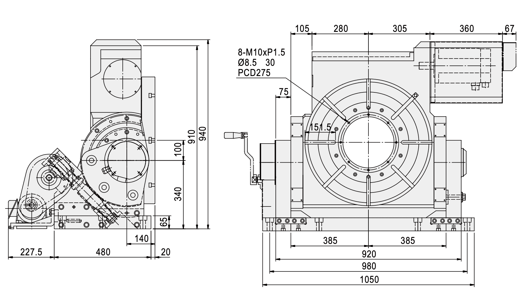 Изображение товара - Наклонно – поворотный стол c ЧПУ GSA CNCMT-630 630мм