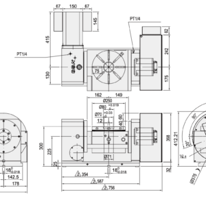 Изображение товара - Наклонно – поворотный стол c ЧПУ GSA CNCT-250 250мм