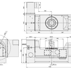 Изображение товара - Наклонно – поворотный стол c ЧПУ GSA CNCT-320RS 320мм