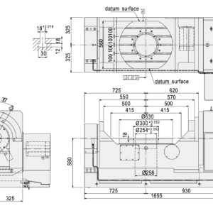 Изображение товара - Наклонно – поворотный стол c ЧПУ GSA CNCT-630 630мм