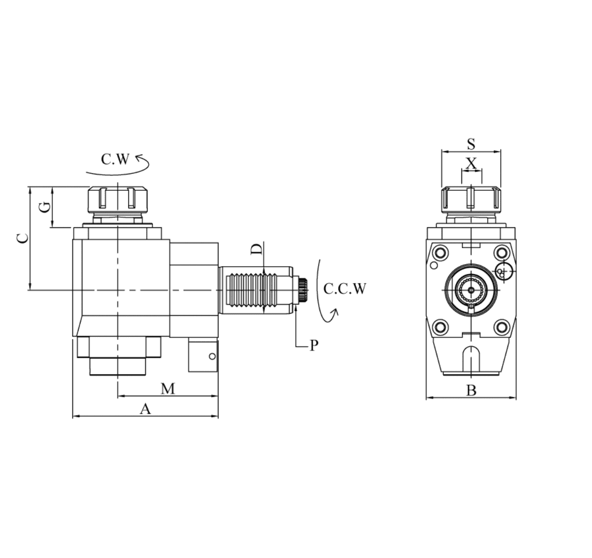 Изображение товара - VDI40-ER32 Радиальный сверлильный и фрезерный приводной блок CWFR40548032100