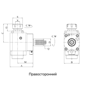 Изображение товара - VDI50-ER40 Радиальный сверлильно-фрезерный приводной блок CWNFL5054824075