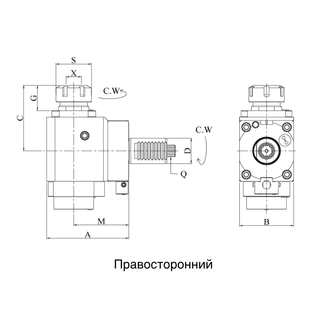 Изображение товара - VDI50-ER40 Радиальный сверлильно-фрезерный приводной блок CWNFL5054824075