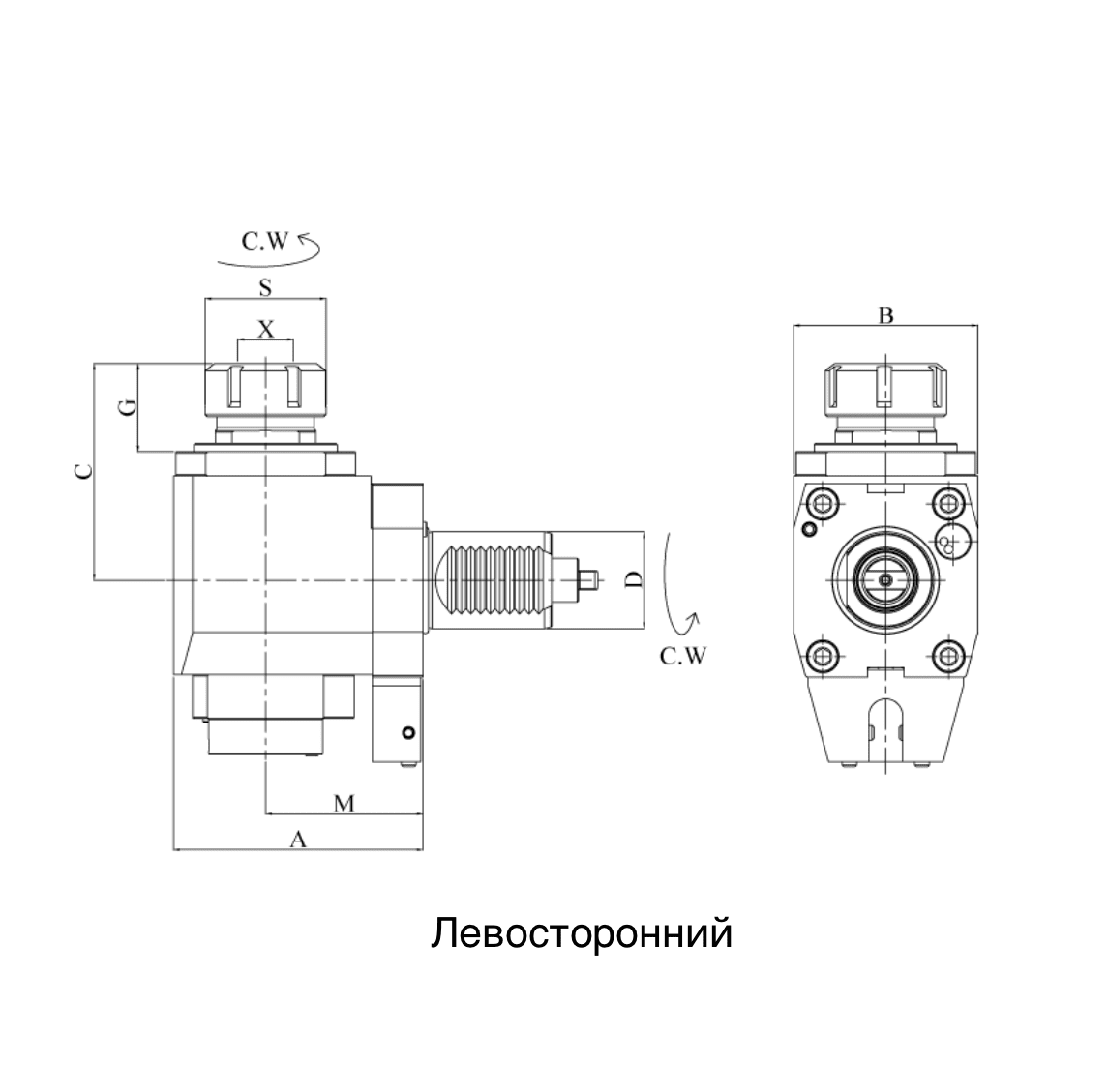 Изображение товара - VDI40-ER32 Радиальный сверлильно-фрезерный приводной блок CWNFR40180932100