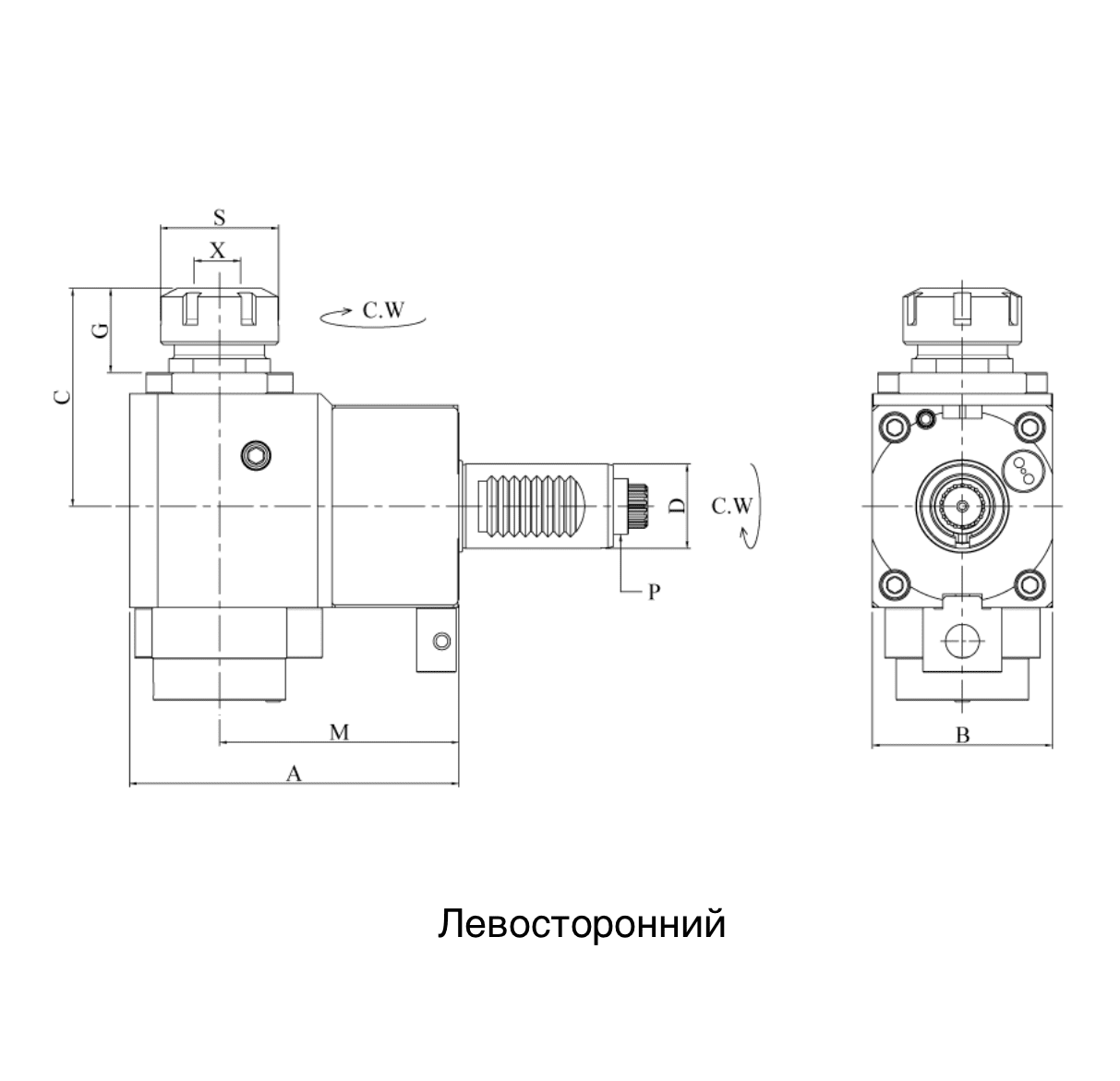 VDI30-ER25Радиальный сверлильно-фрезерный приводной блок CWNFR3054802555