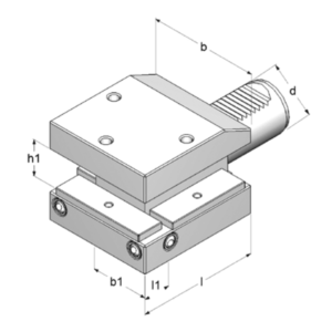 Изображение товара - Держатель инстумента типа D2 50×32 двойной универсальный, преевернутый, левый