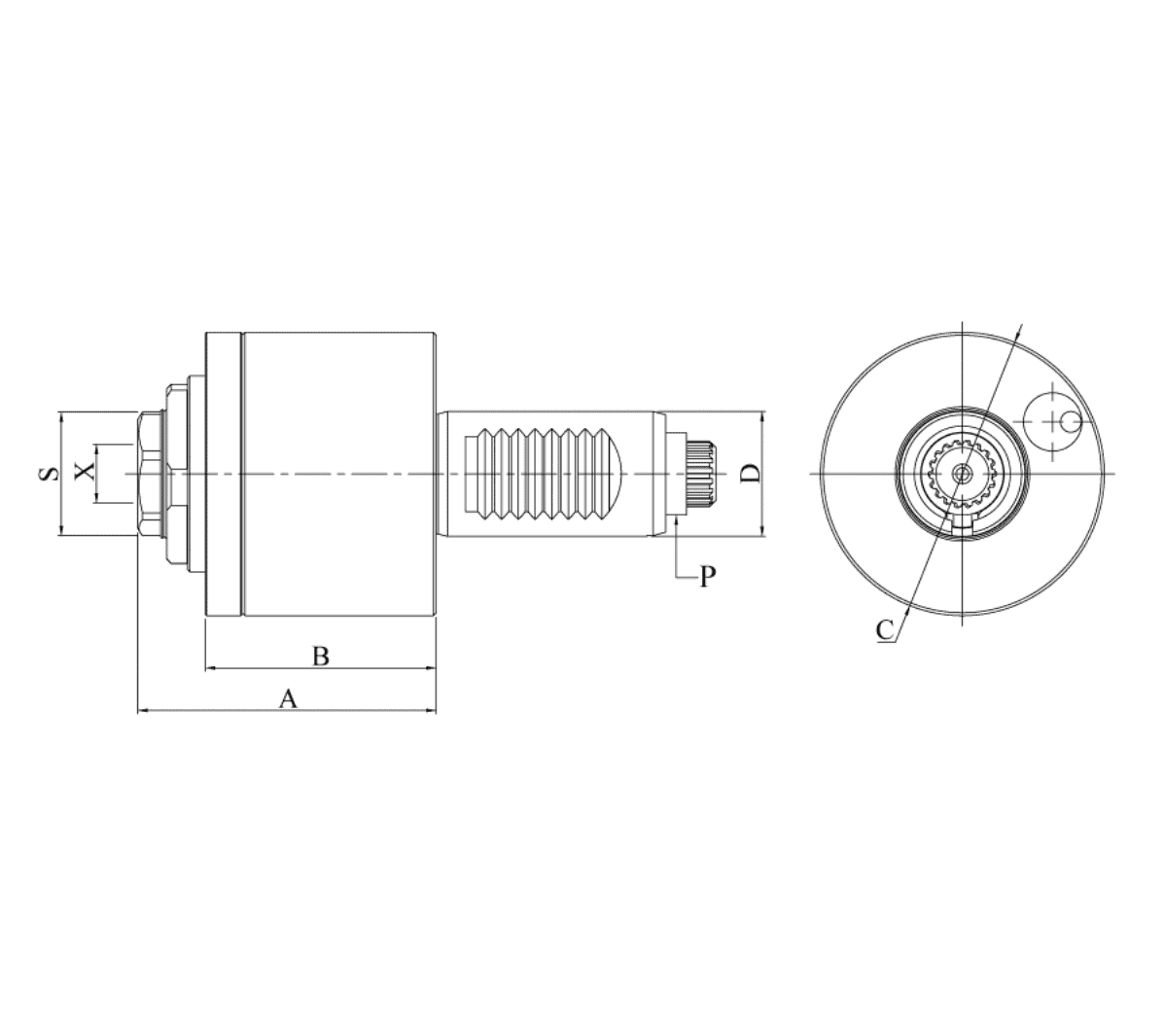 Изображение товара - VDI30-ER25 Осевой сверлильный и фрезерный приводной блок DAC30548025A