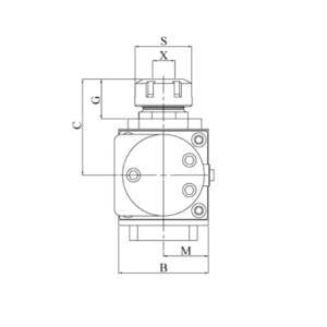 Изображение товара - VDI60-ER25 Радиальный сверлильно-фрезерный приводной блок DF66-ER25