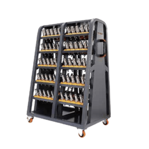 Изображение товара Стеллаж инструментальный передвижной двусторонний, 20 полок (арт. E4-BT40)