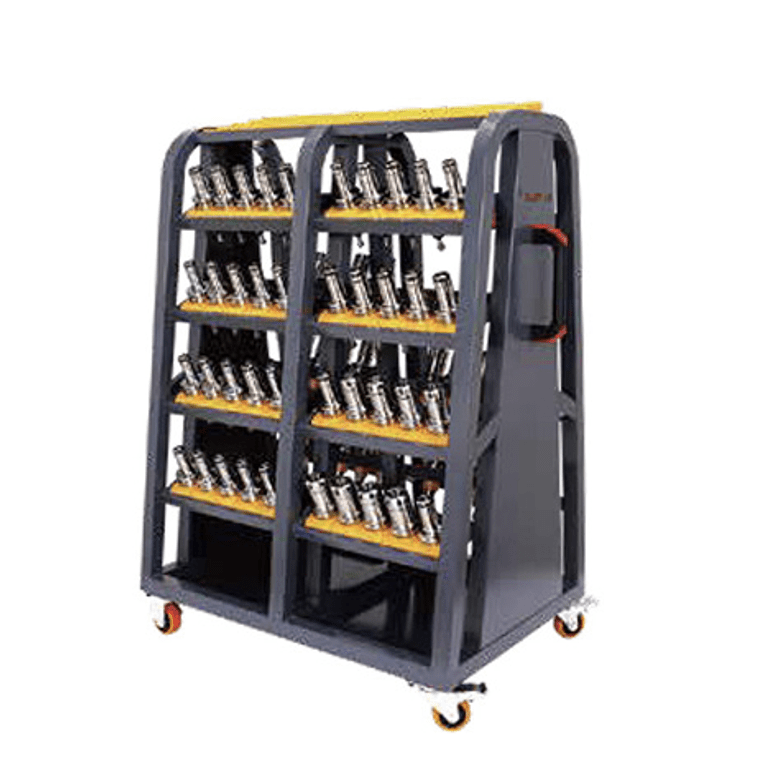 Стеллаж инструментальный передвижной двусторонний, 16 полок (арт. E5-BT40)