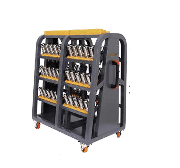 Стеллаж инструментальный передвижной двусторонний, 12 полок (арт. E6-BT40)