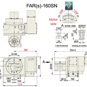 Изображение товара - Наклонно-поворотный стол с ЧПУ TJR FAR-160SN 160 мм