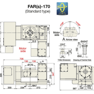 Изображение товара - Наклонно-поворотный стол с ЧПУ TJR FAR-170/170B 170 мм