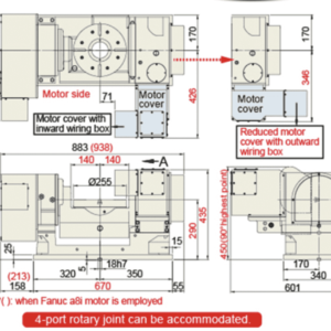Изображение товара - Наклонно-поворотный стол с ЧПУ TJR FHR-255C/255CL 255 мм