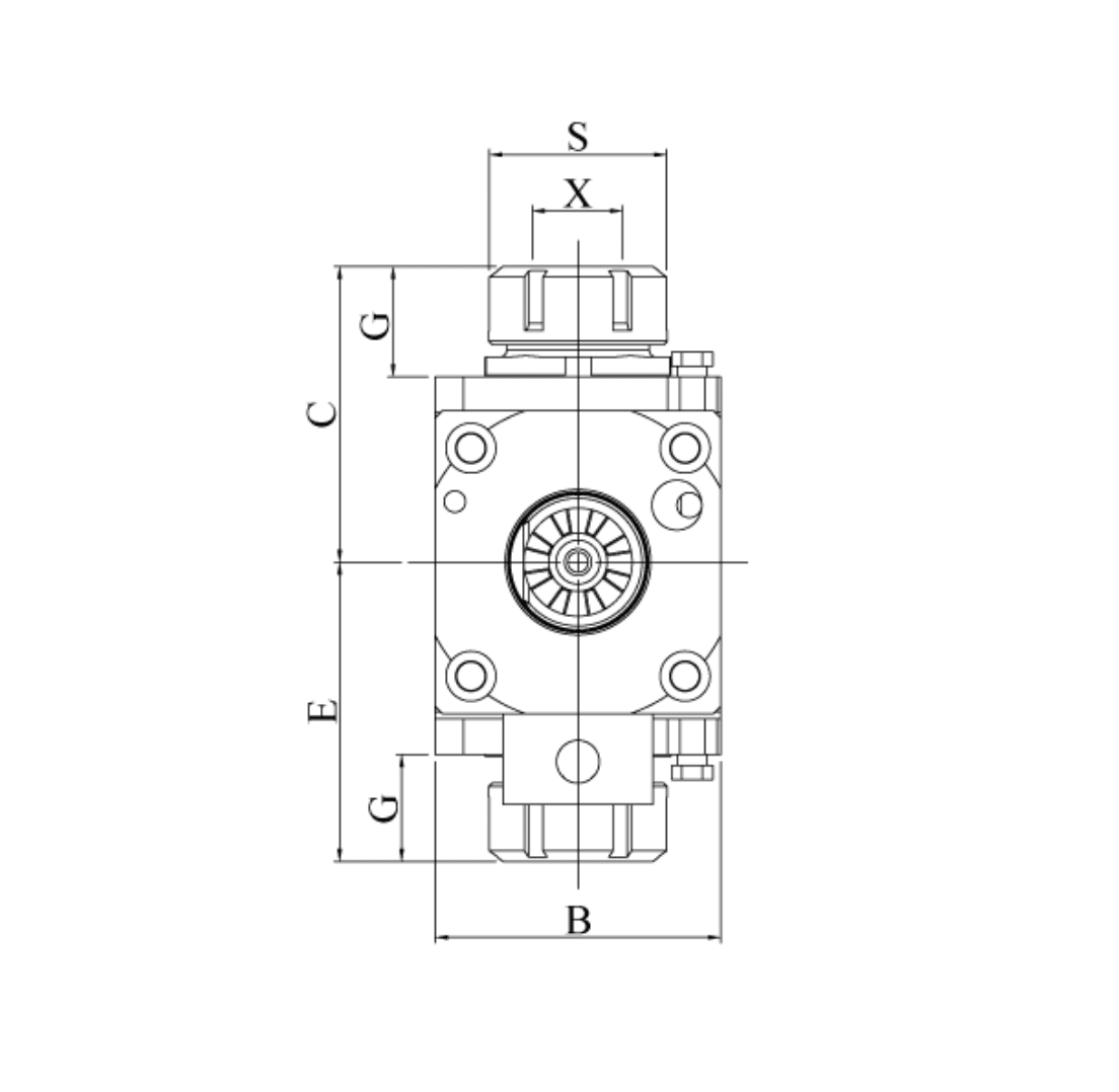 Изображение товара - VDI40-ER32 Радиальный приводной блок с двойной головкой FL40MT32120D