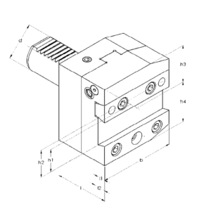 Изображение товара - Держатель отрезного инструмента типа H2 40×26 правый