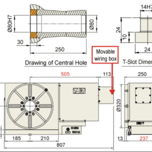 Изображение товара - Индексный поворотный стол с ЧПУ TJR HI-320 320 мм
