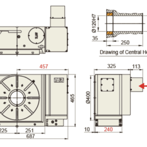 Изображение товара - Поворотный стол с ЧПУ HR-400 400 мм