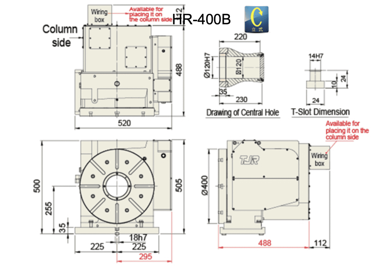Изображение товара - Поворотный стол с ЧПУ TJR HR-400B 400 мм