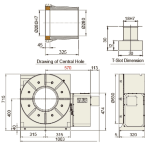 Изображение товара - Поворотный стол с ЧПУ TJR HR-630R 630 мм
