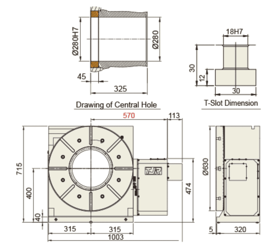 Изображение товара - Поворотный стол с ЧПУ TJR HR-630R 630 мм