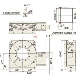 Изображение товара - Поворотный стол с ЧПУ TJR HR-800R 800 мм