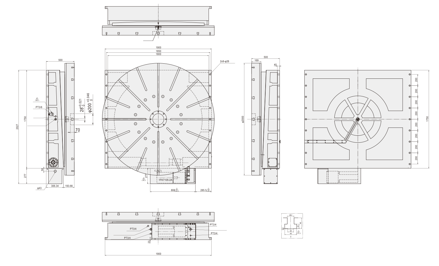 Изображение товара - Горизонтальный стол c ЧПУ GSA HRT-2000