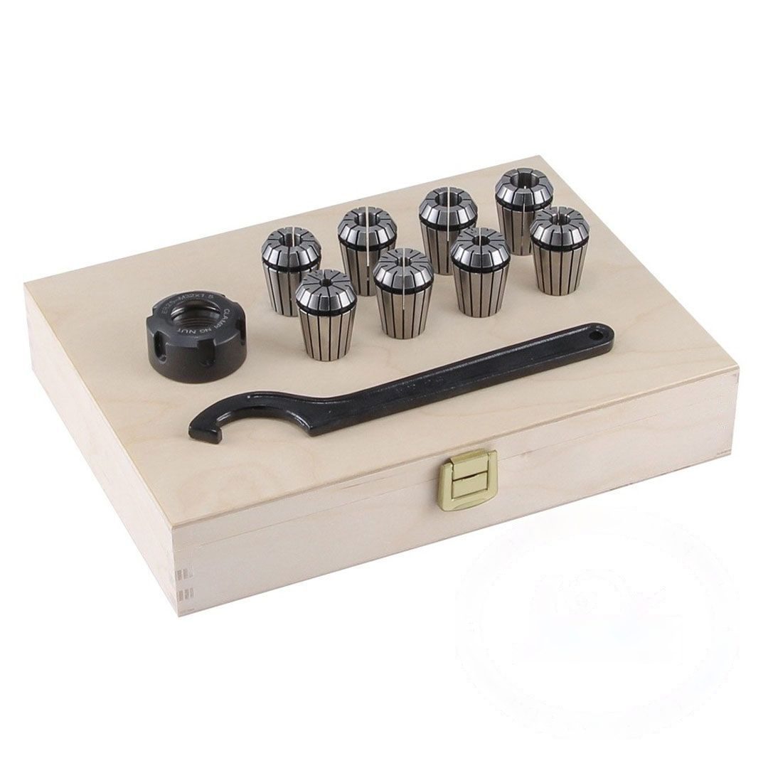 Набор высокоточных цанг ER40 23 шт. в деревянном кейсе