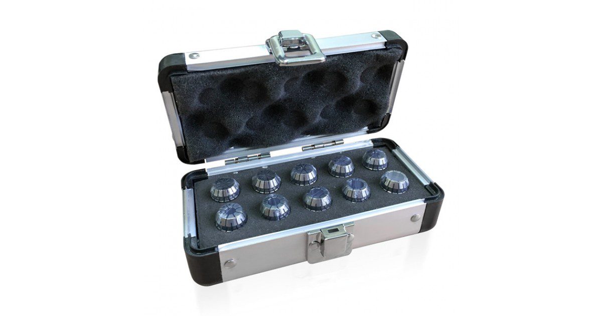 Набор высокоточных цанг ER16 10 шт. в металлическом кейсе