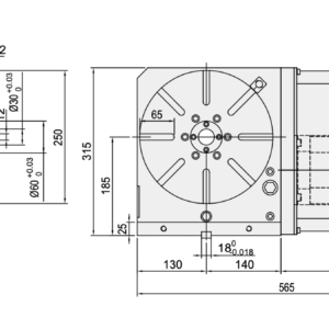 Изображение товара - Поворотный стол c ЧПУ GSA NCF-250R 250мм